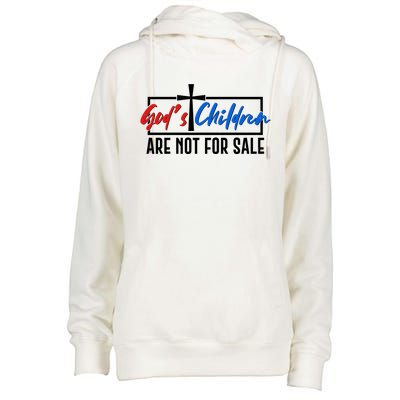 Gods Childrens Are Not For Sale Womens Funnel Neck Pullover Hood