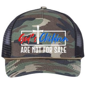 Gods Childrens Are Not For Sale Retro Rope Trucker Hat Cap