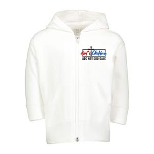 Gods Childrens Are Not For Sale Toddler Zip Fleece Hoodie