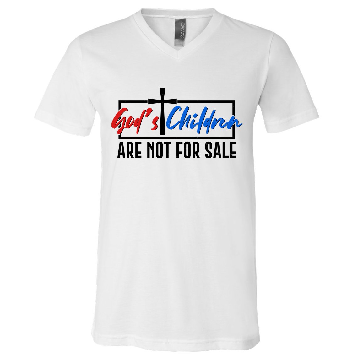 Gods Childrens Are Not For Sale V-Neck T-Shirt