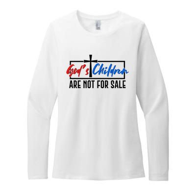 Gods Childrens Are Not For Sale Womens CVC Long Sleeve Shirt