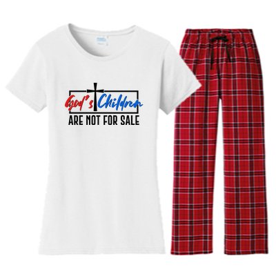 Gods Childrens Are Not For Sale Women's Flannel Pajama Set