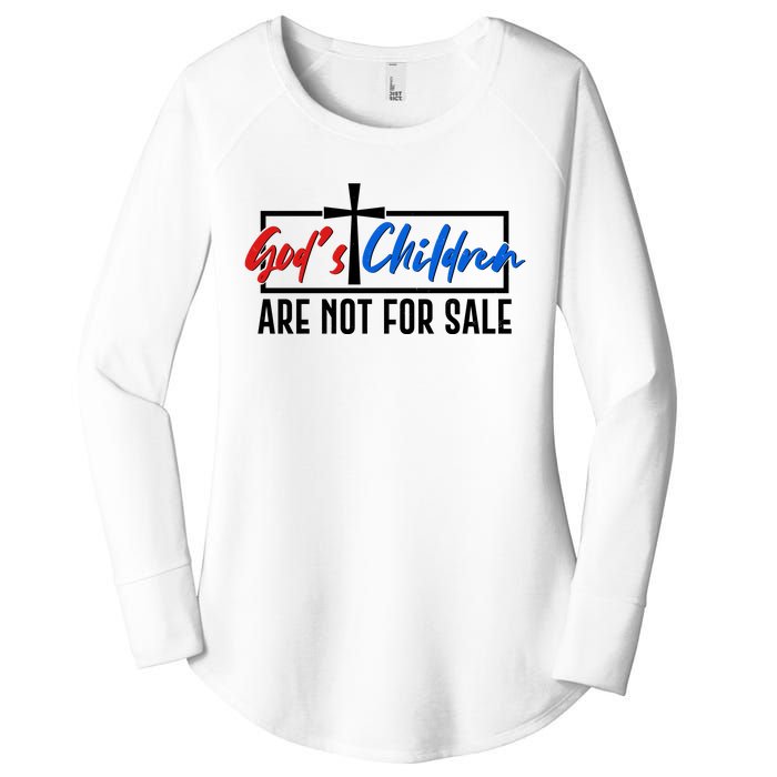 Gods Childrens Are Not For Sale Women's Perfect Tri Tunic Long Sleeve Shirt