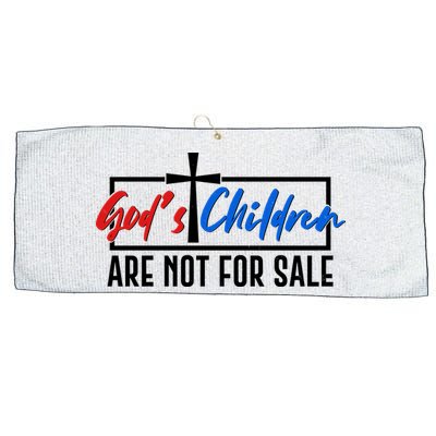 Gods Childrens Are Not For Sale Large Microfiber Waffle Golf Towel