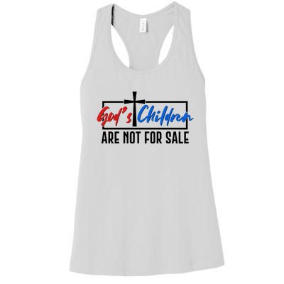 Gods Childrens Are Not For Sale Women's Racerback Tank