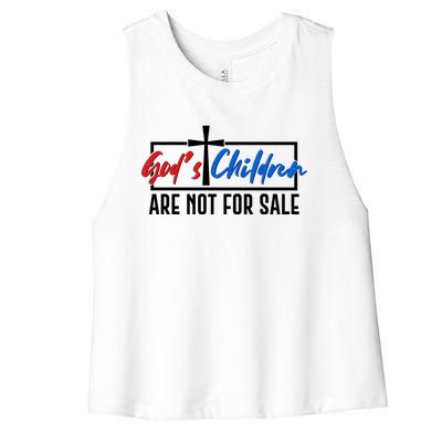 Gods Childrens Are Not For Sale Women's Racerback Cropped Tank