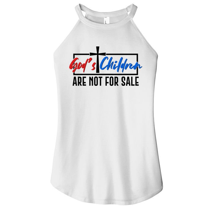 Gods Childrens Are Not For Sale Women's Perfect Tri Rocker Tank