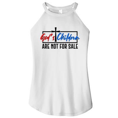 Gods Childrens Are Not For Sale Women's Perfect Tri Rocker Tank