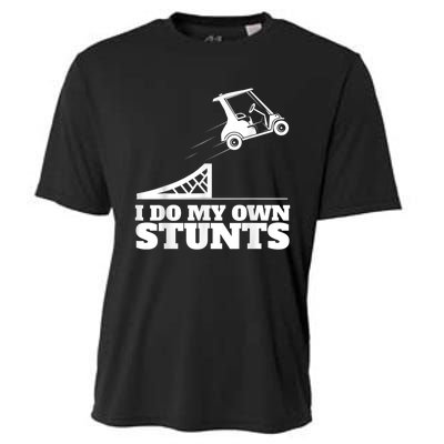 Golf Cart Accident I Do My Own Stunts Fun Cooling Performance Crew T-Shirt