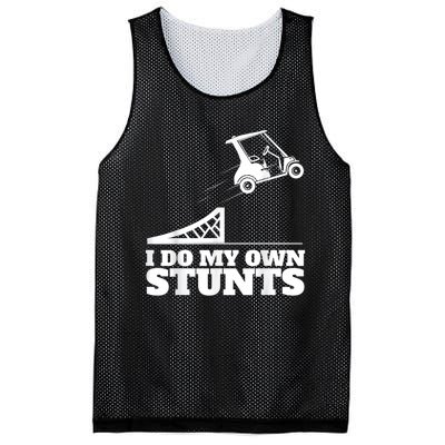 Golf Cart Accident I Do My Own Stunts Fun Mesh Reversible Basketball Jersey Tank