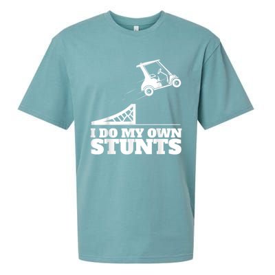 Golf Cart Accident I Do My Own Stunts Fun Sueded Cloud Jersey T-Shirt