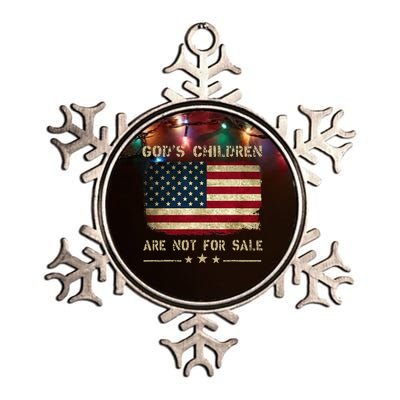 Gods Children Are Not For Sale Embracing Sound Of Freedom Metallic Star Ornament