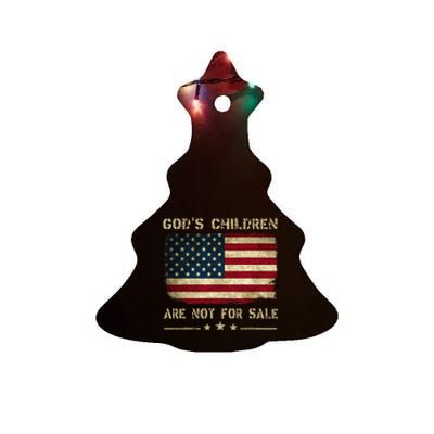 Gods Children Are Not For Sale Embracing Sound Of Freedom Ceramic Tree Ornament