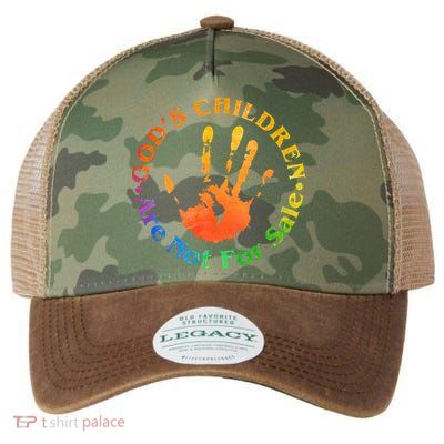 Gods Children Are Not For Sale Colorful Hand Print Legacy Tie Dye Trucker Hat