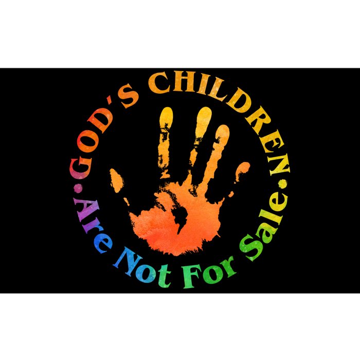 Gods Children Are Not For Sale Colorful Hand Print Bumper Sticker