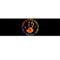 Gods Children Are Not For Sale Colorful Hand Print Bumper Sticker