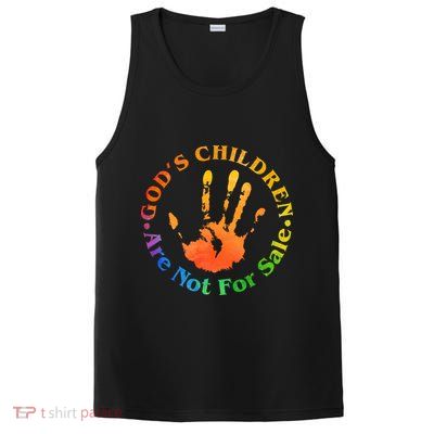Gods Children Are Not For Sale Colorful Hand Print PosiCharge Competitor Tank
