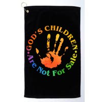 Gods Children Are Not For Sale Colorful Hand Print Golf Towel