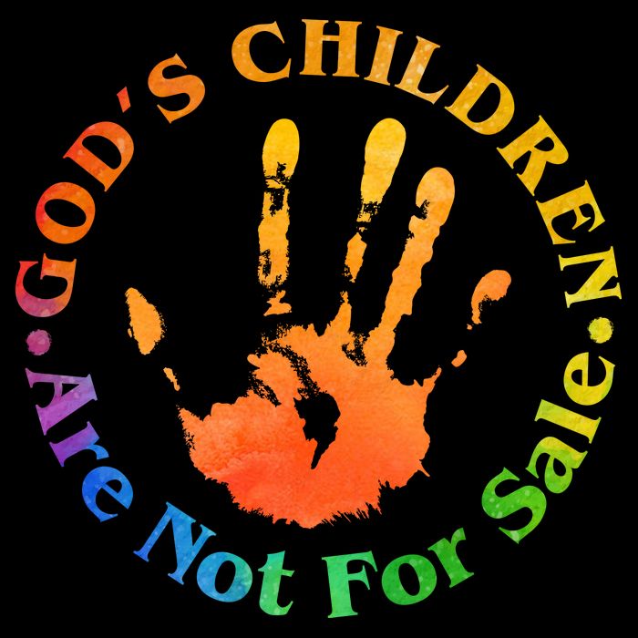 Gods Children Are Not For Sale Colorful Hand Print Wool Snapback Cap