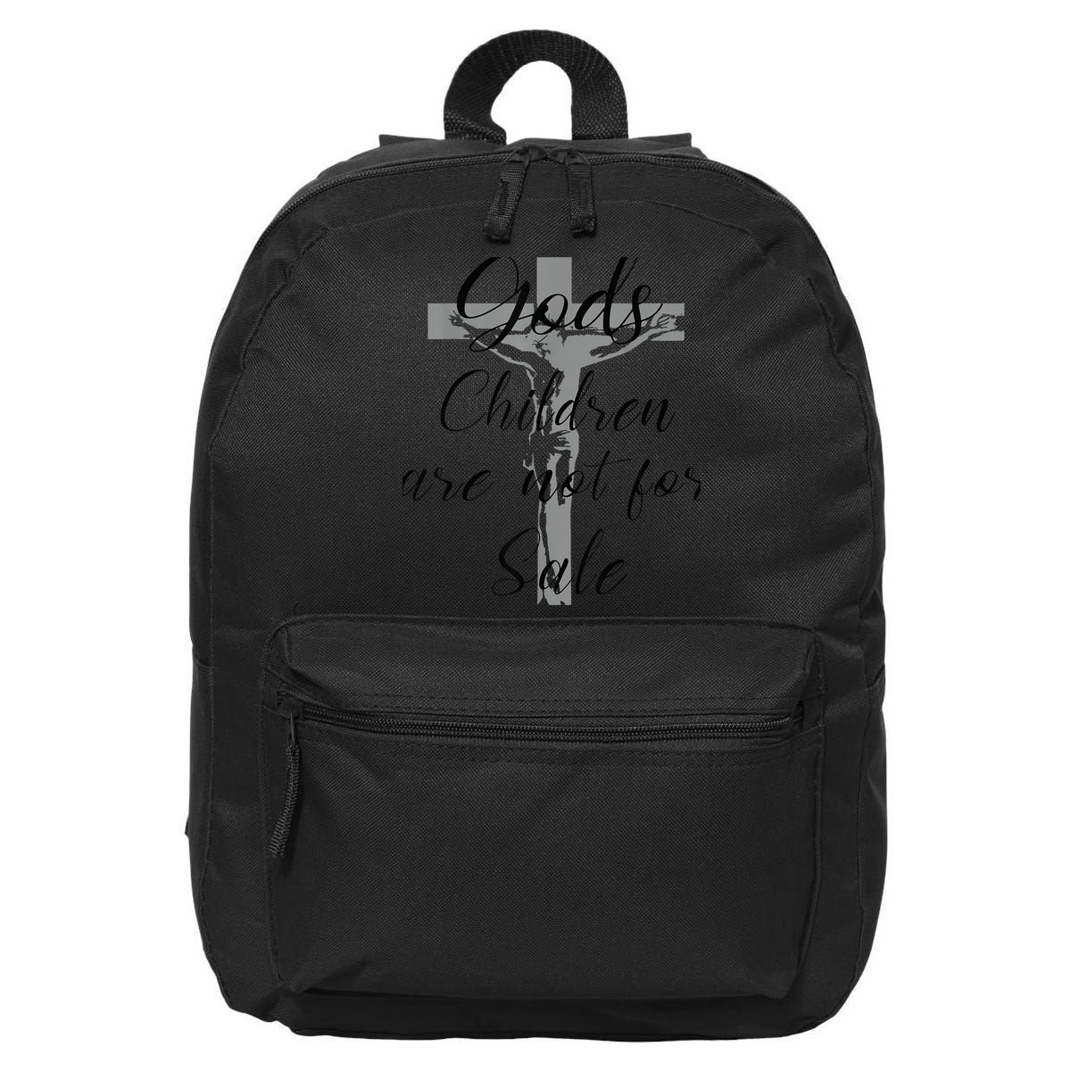 God's Children Are Not For Sale Jesus Christ Christian Wo 16 in Basic Backpack