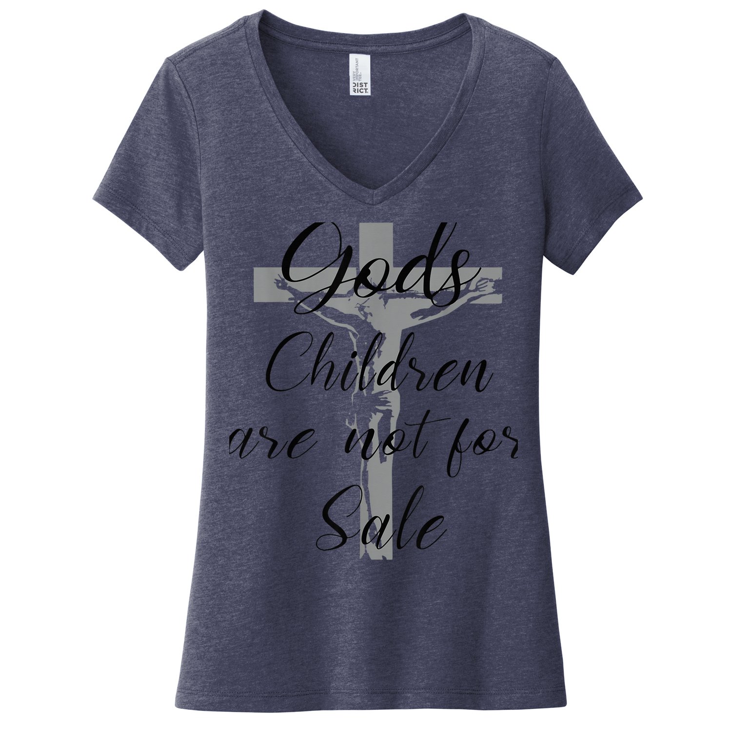 God's Children Are Not For Sale Jesus Christ Christian Wo Women's V-Neck T-Shirt