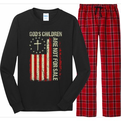 Gods Children Are Not For Sale Funny Quote Gods Children Long Sleeve Pajama Set