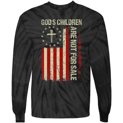 Gods Children Are Not For Sale Funny Quote Gods Children Tie-Dye Long Sleeve Shirt