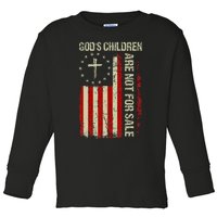 Gods Children Are Not For Sale Funny Quote Gods Children Toddler Long Sleeve Shirt