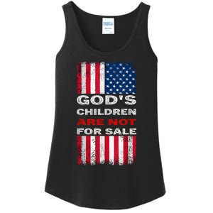 Gods Children Are Not For Sale USA Flag Gods Children Are Not For Sale Funny Ladies Essential Tank