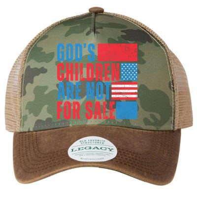 Gods Children Are Not For Sale Vintage Distressed Legacy Tie Dye Trucker Hat