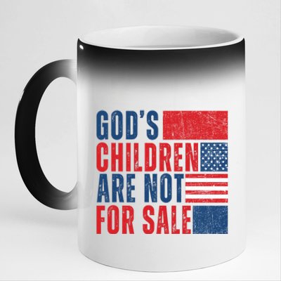 Gods Children Are Not For Sale Vintage Distressed 11oz Black Color Changing Mug