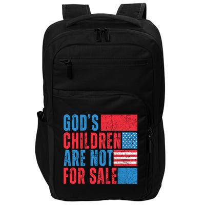 Gods Children Are Not For Sale Vintage Distressed Impact Tech Backpack