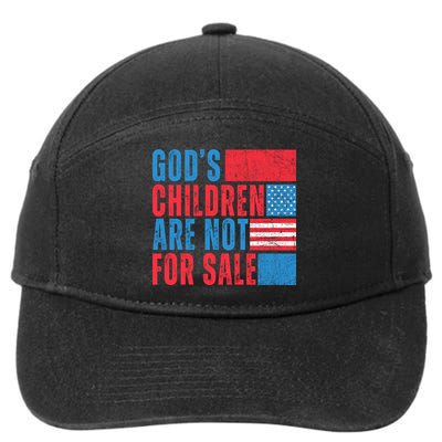 Gods Children Are Not For Sale Vintage Distressed 7-Panel Snapback Hat