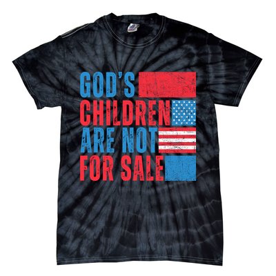 Gods Children Are Not For Sale Vintage Distressed Tie-Dye T-Shirt