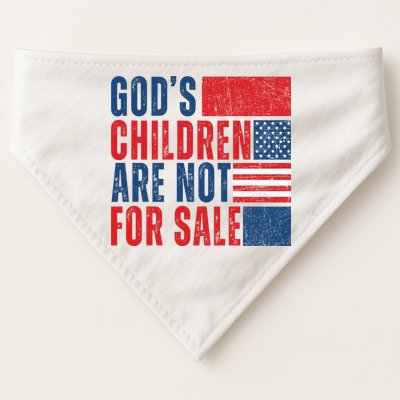 Gods Children Are Not For Sale Vintage Distressed USA-Made Doggie Bandana