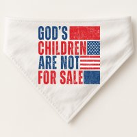 Gods Children Are Not For Sale Vintage Distressed USA-Made Doggie Bandana
