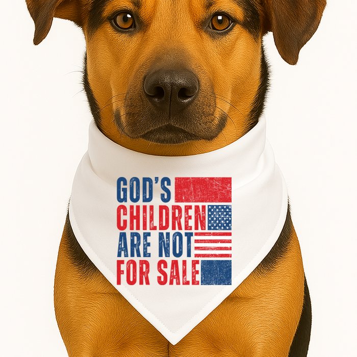 Gods Children Are Not For Sale Vintage Distressed USA-Made Doggie Bandana