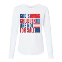 Gods Children Are Not For Sale Vintage Distressed Womens Cotton Relaxed Long Sleeve T-Shirt