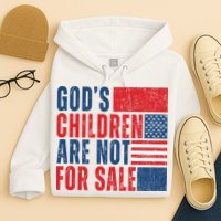 Gods Children Are Not For Sale Vintage Distressed Hoodie