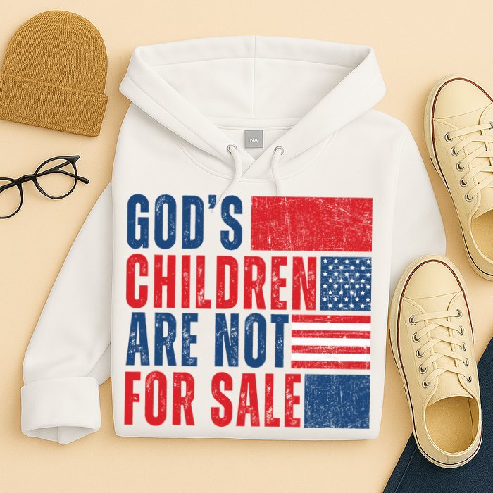 Gods Children Are Not For Sale Vintage Distressed Hoodie