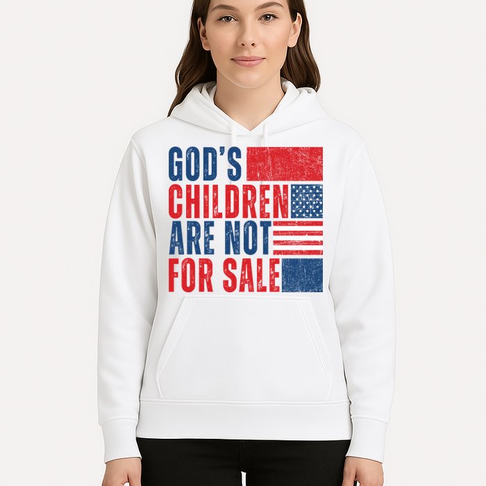Gods Children Are Not For Sale Vintage Distressed Hoodie