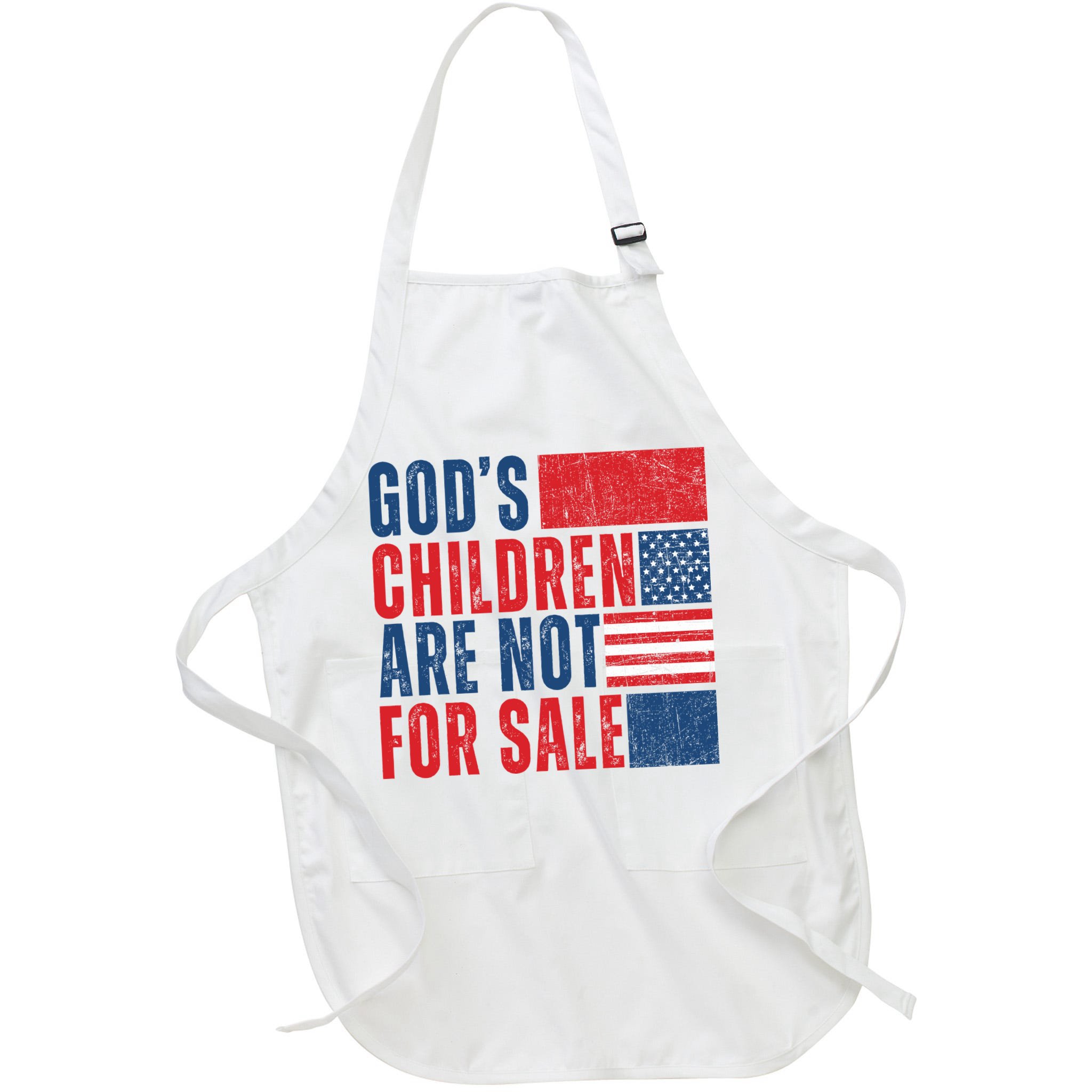 Gods Children Are Not For Sale Vintage Distressed Apron