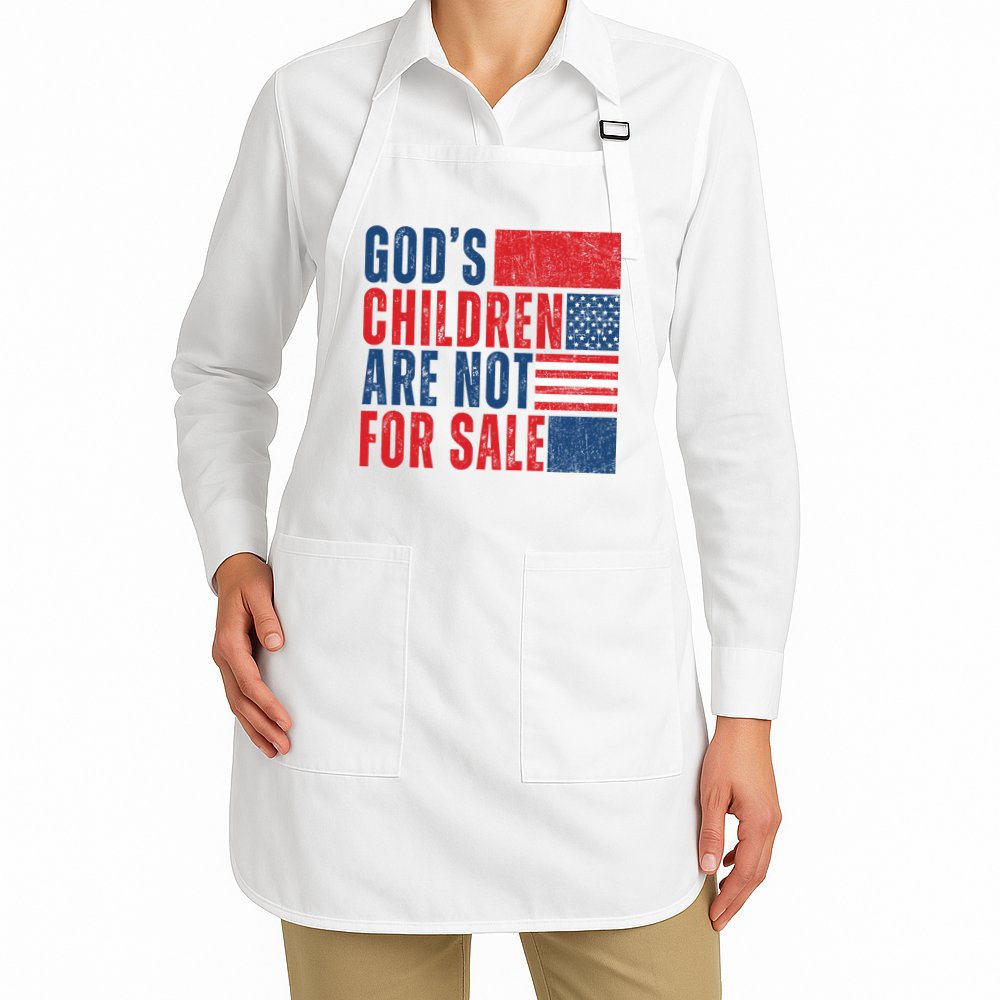 Gods Children Are Not For Sale Vintage Distressed Apron
