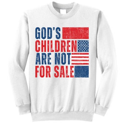 Gods Children Are Not For Sale Vintage Distressed Sweatshirt