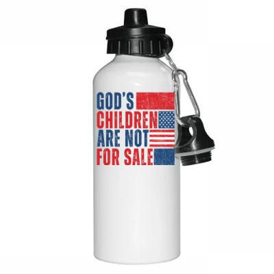 Gods Children Are Not For Sale Vintage Distressed Aluminum Water Bottle