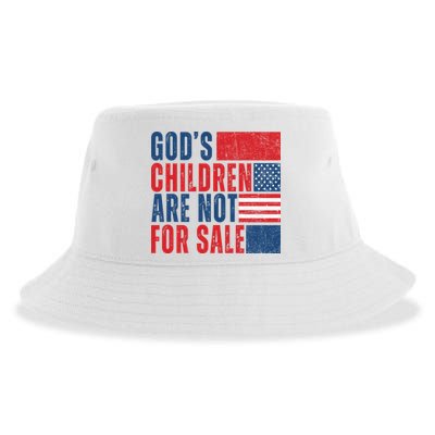 Gods Children Are Not For Sale Vintage Distressed Sustainable Bucket Hat