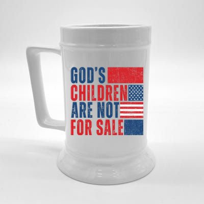 Gods Children Are Not For Sale Vintage Distressed Beer Stein