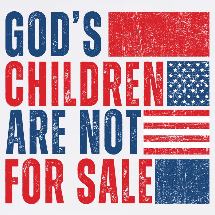 Gods Children Are Not For Sale Vintage Distressed Button