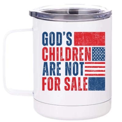 Gods Children Are Not For Sale Vintage Distressed 12 oz Stainless Steel Tumbler Cup