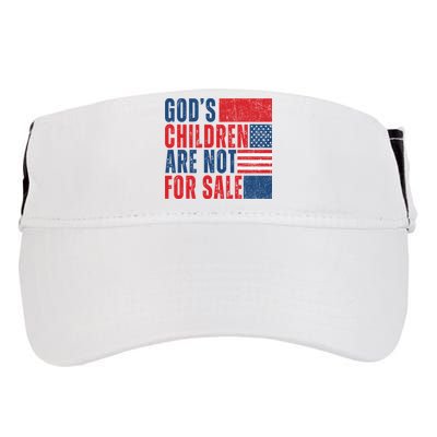 Gods Children Are Not For Sale Vintage Distressed Adult Drive Performance Visor